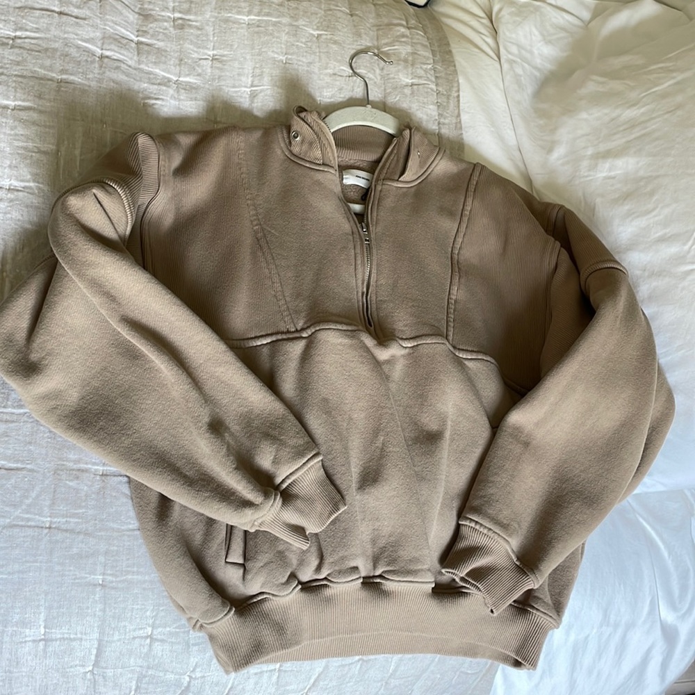 JOAH Brown Retro half zip